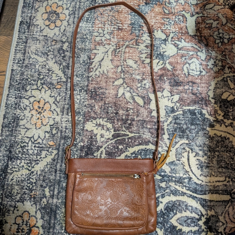 The Sak Brown Leather Crossbody Bag